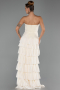 Long Yellow Chiffon Prom Gown ABU6397