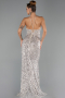Long Beige Scaly Evening Dress ABU6498