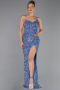 Long Indigo Scaly Evening Dress ABU6498
