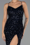 Long Navy Blue Scaly Evening Dress ABU6498