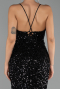 Long Black Scaly Evening Dress ABU6498