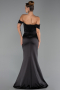 Long Black Satin Mermaid Prom Dress ABU6525