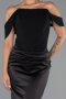 Long Black Satin Mermaid Prom Dress ABU6525