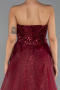 Long Burgundy Beaded Evening Dress ABU5511