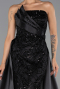 Long Black Beaded Evening Dress ABU5511