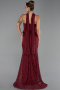 Long Burgundy Dantelle Evening Dress ABU6487
