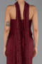 Long Burgundy Dantelle Evening Dress ABU6487