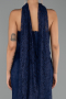 Long Navy Blue Dantelle Evening Dress ABU6487
