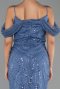 Long Indigo Beaded Evening Dress ABU6190