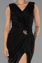 Long Black Stony Evening Dress ABU6521