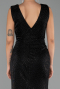 Long Black Stony Evening Dress ABU6521