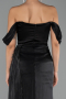 Long Black Chiffon Evening Dress ABU6496