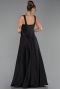 Long Black Satin Evening Dress ABU6527