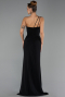 Long Black Chiffon Evening Dress ABU6500