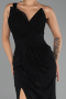 Long Black Chiffon Evening Dress ABU6500
