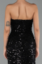 Long Black Scaly Evening Dress ABU6503