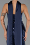 Long Navy Blue Scaly Evening Dress ABU6528