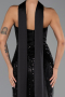 Long Black Scaly Evening Dress ABU6528