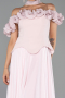 Midi Powder Color Chiffon Evening Dress ABK2697