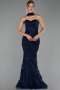 Long Navy Blue Evening Dress ABU6442