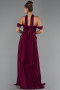 Long Plum Chiffon Evening Dress ABU5327