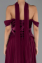 Long Plum Chiffon Evening Dress ABU5327
