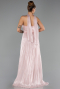 Long Powder Color Chiffon Evening Dress ABU6531