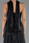 Long Black Chiffon Evening Dress ABU6531