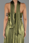 Long Oil Green Chiffon Evening Dress ABU6531