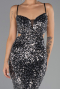 Long Black-Silver Prom Gown ABU5980