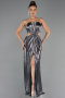 Long Anthracite Prom Gown ABU6127