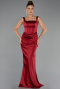 Long Burgundy Satin Prom Gown ABU6542