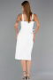 Midi White Cocktail Dress ABK2688