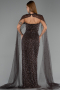Long Brown Beaded Evening Dress ABU5483