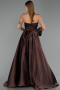 Long Brown Satin Evening Dress ABU5541