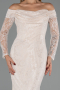 Long Beige Dantelle Evening Dress ABU5617
