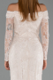 Long Beige Dantelle Evening Dress ABU5617