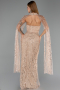 Long Gold Beaded Evening Dress ABU6154