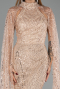 Long Gold Beaded Evening Dress ABU6154
