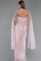 Long Powder Color Beaded Evening Dress ABU6154