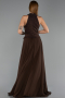 Long Brown Chiffon Evening Dress ABU6550