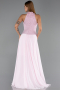 Long Powder Color Chiffon Evening Dress ABU6550