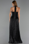 Long Black Chiffon Evening Dress ABU6551