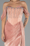 Long Salmon Chiffon Evening Dress ABU6496