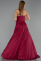Long Plum Satin Evening Dress ABU6553