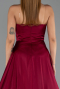 Long Plum Satin Evening Dress ABU6553