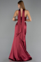Long Burgundy Satin Evening Dress ABU6554