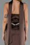Long Brown Satin Evening Dress ABU6554