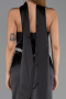Long Black Satin Evening Dress ABU6554