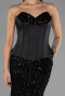 Long Black Scaly Evening Dress ABU6556